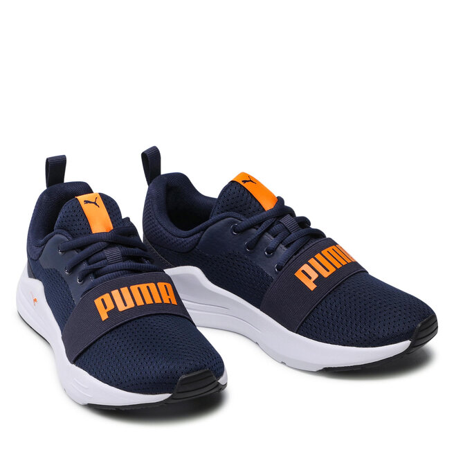 Puma Sneakersy Puma Wired Run Jr 374214 17 Peacoat/Vibrant Orange