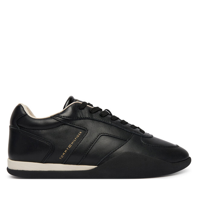 Sneakersy Tommy Hilfiger Th Vintage Low Runner Leather FW0FW09485 Czarny