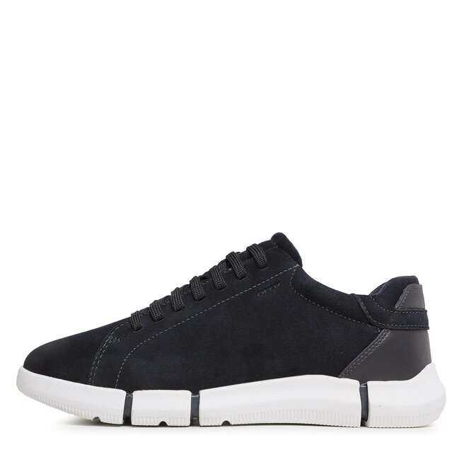 Scarpe Geox U Adacter F A - Oxford In Pelle Per Bambini E Ragazzi, Suola In Gomma