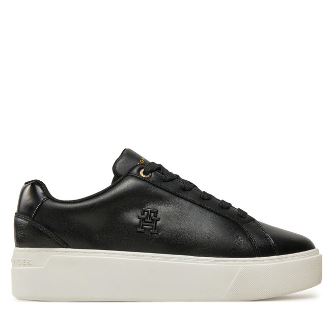 Sneakersy Tommy Hilfiger Th Platform Court Sneaker - Czarny