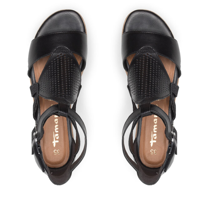 Tamaris Szandál Tamaris 1-28221-28 Black/Struct. 027
