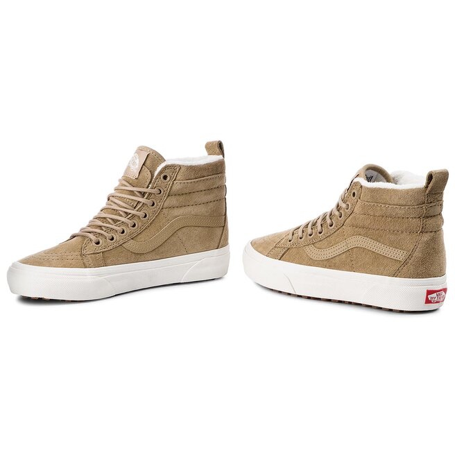ua sk8 hi tapered in cornstalk & natural vans