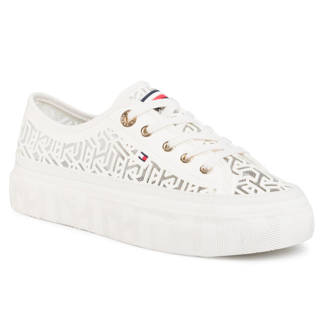 Sneakersy Tommy Hilfiger Monogram Flatform Sneaker FW0FW04698
