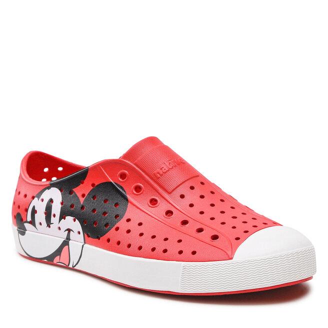 Sneakers Native Jefferson Print 171120016410 Torch RedShell WhiteClassic Mickey