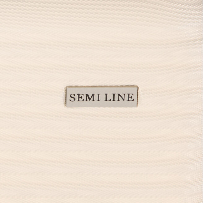 Semi Line Μικρή Σκληρή Βαλίτσα Semi Line T5504-1 Μπεζ