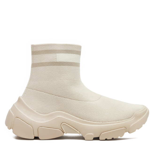 Sneakersy Tommy Jeans Tjw Sock Boot - Beżowy