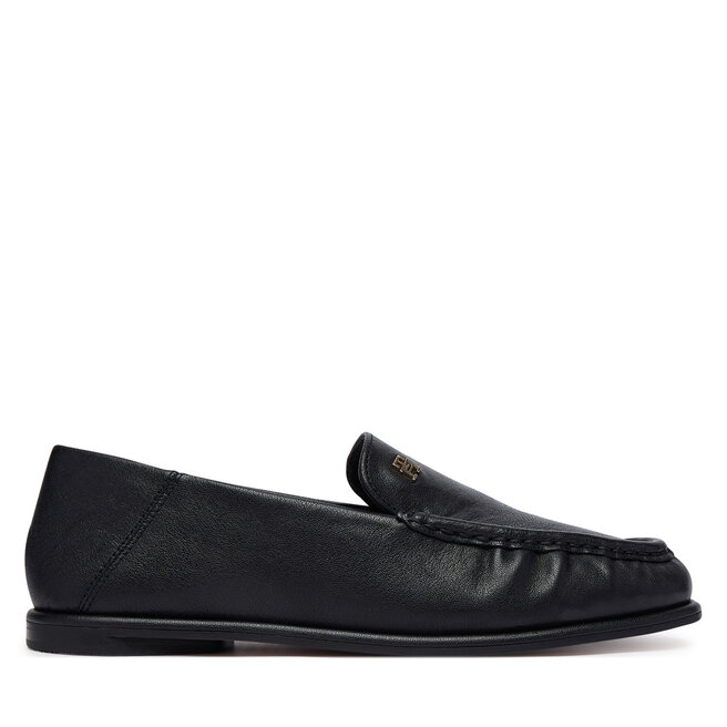Lordsy Tommy Hilfiger Leather Ruched Toe Loafers FW0FW09250 Czarny - kobiece