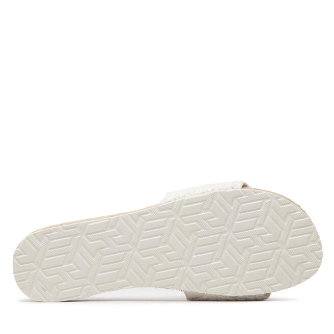Tommy Hilfiger Espadrilles Tommy Hilfiger Th Textured Flat Sandal FW0FW06438 Ecru YBL