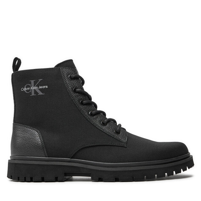 Trzewiki Calvin Klein Jeans Eva Boot Mid Laceup Mix Mtr - Czarny
