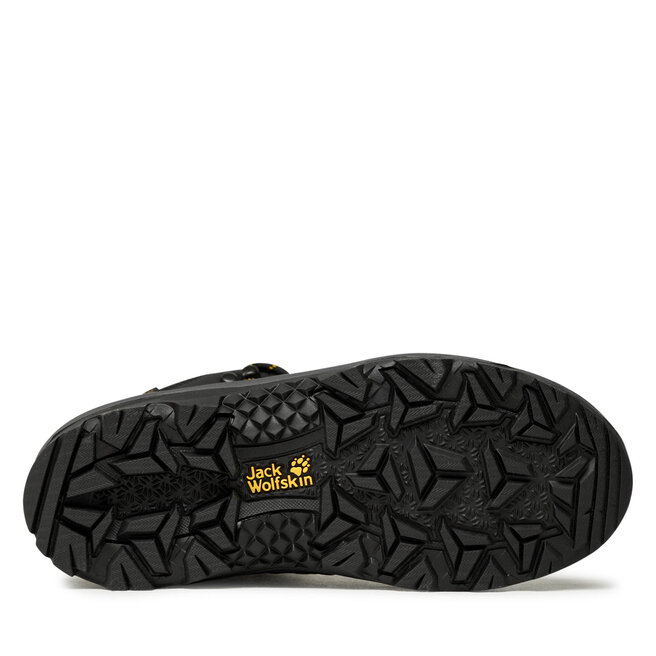 Jack Wolfskin Bakancs Jack Wolfskin Vojo Texapore Mid K 4042181 Black/Burly Yellow
