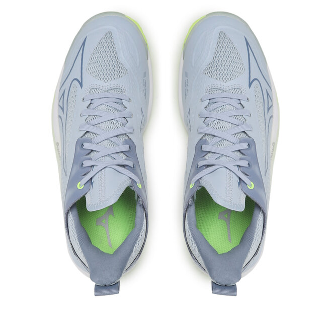 Mizuno Boty Mizuno Wave Miarge 4 X1GB215002 Heather/Subdued Blue/Neo Lime