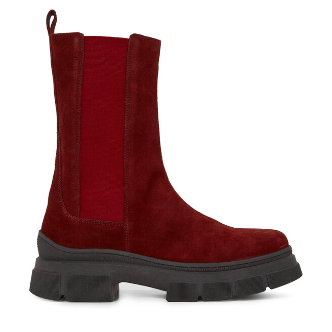 Tommy hilfiger essential suede deals chelsea boots in brown