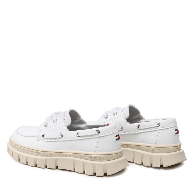 Pantofi Tommy Hilfiger LaceUp Shoe T3X4328961355 M Alb epantofi.ro