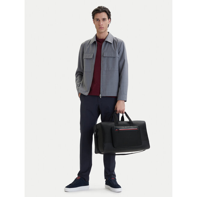 Torba Tommy Hilfiger Th Foundation Duffle AM0AM14160 Czarny -