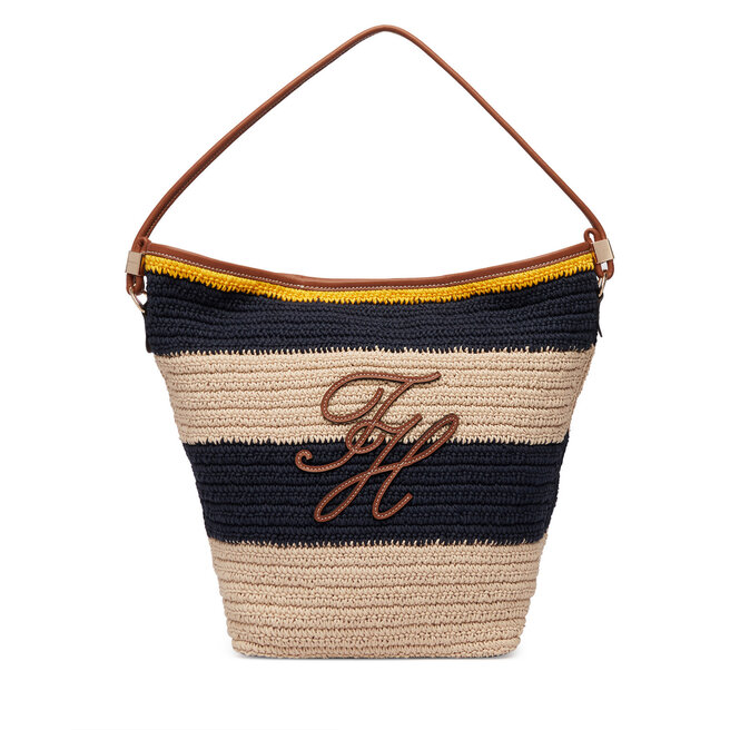 Torebka Tommy Hilfiger Th Nautical Bucket Crochet Str AW0AW18814 Kolorowy -