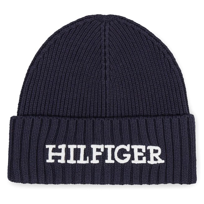 Czapka Tommy Hilfiger Monotype Beanie - Granatowy