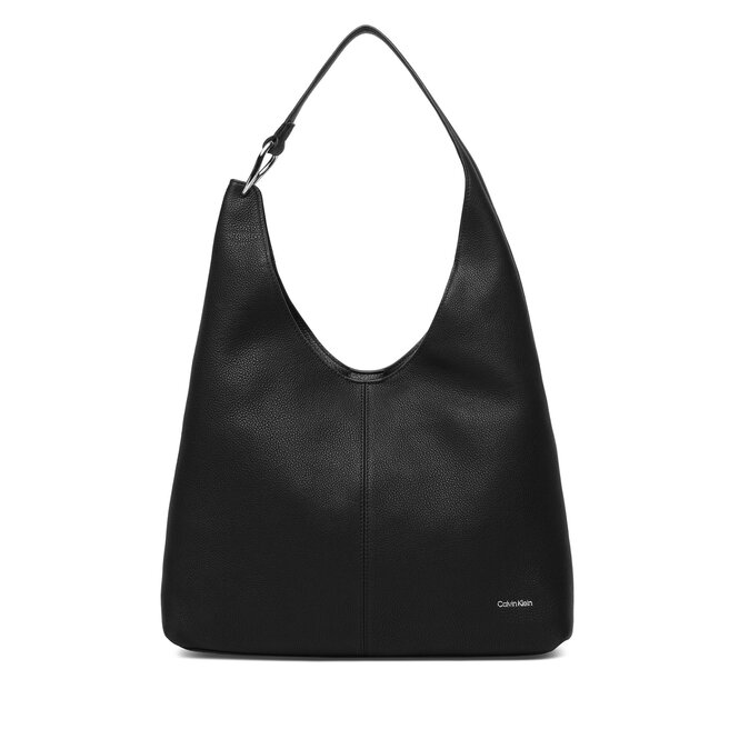Torebka Calvin Klein Slouchy Leather Md Shoulder Bag LV04F3543G Czarny -