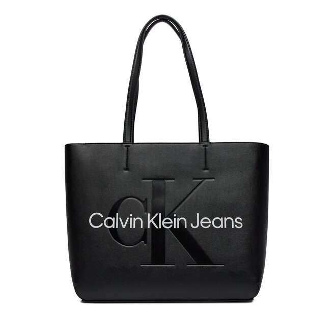 Torebka Calvin Klein Jeans Sculpted Shopper29 Mono - Czarny