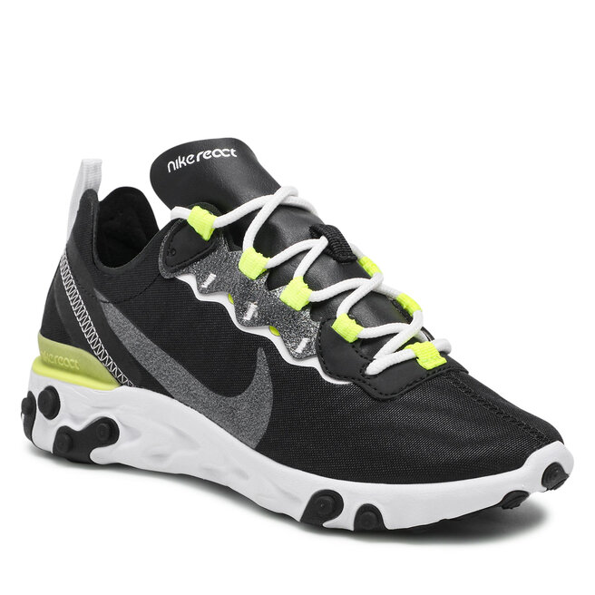 Pantofi Nike React Element 55 Se CN3591 001 Black/White/Lemon Venom 001 imagine noua 2022