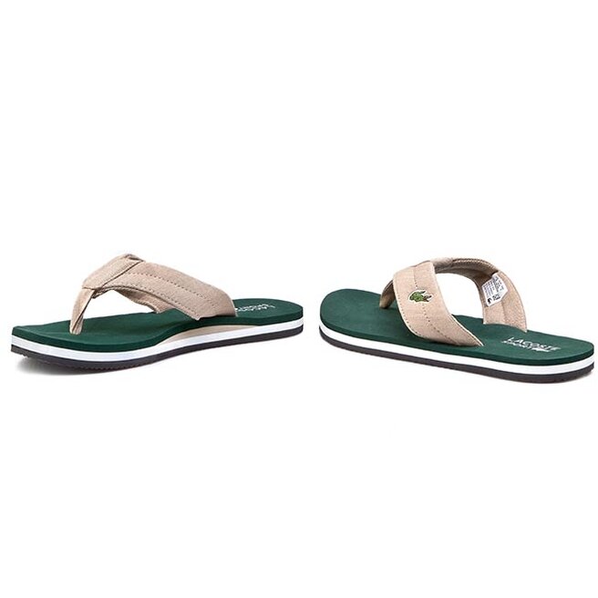 Lacoste flip flops hotsell green
