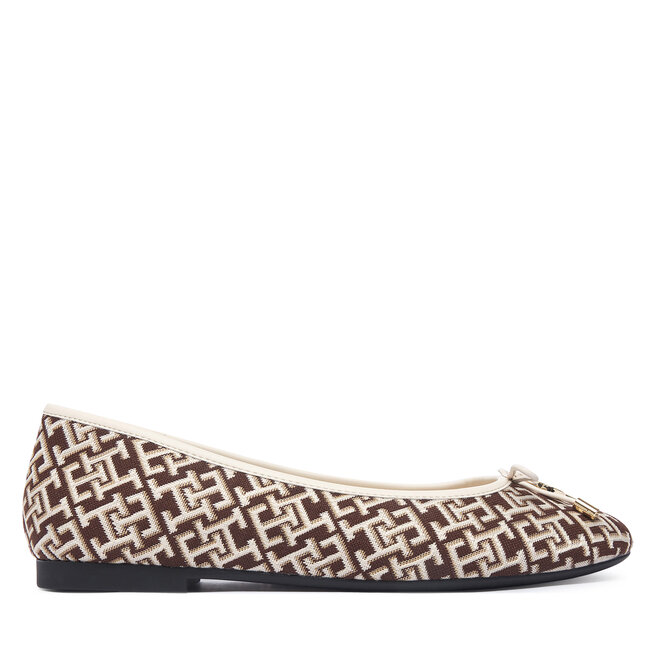Baleriny Tommy Hilfiger Th Charm Jacquard Ballerina FW0FW09504 Kolorowy -