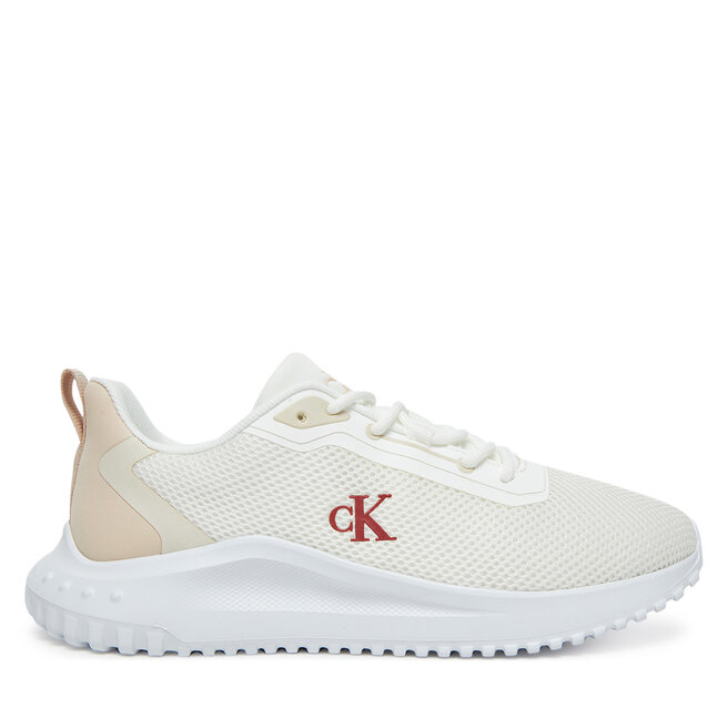 Sneakersy Calvin Klein Jeans Eva Runner L-Up Mix Mesh Logo Ck - Biały