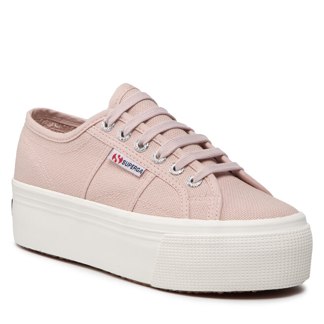 Teniși Superga 2830 Platform S9111LW Pink Skin/F Avorio AFB