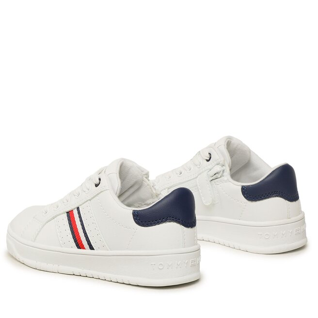Tommy Hilfiger Sneakers Tommy Hilfiger Stripes Low Cut Lace Up Sneaker T3X9-32849-1355 M White/Blue X336