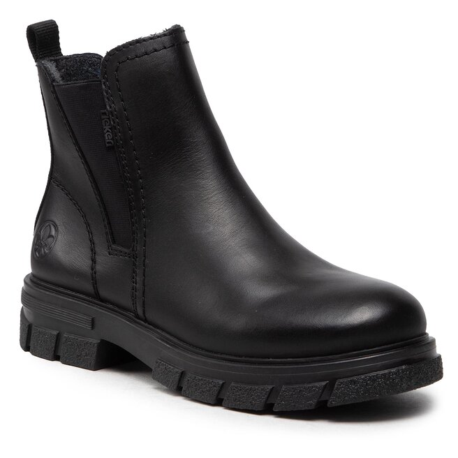 Botine Rieker Z9157-00 Schwarz
