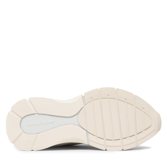 Calvin Klein Jeans Sneakers Calvin Klein Jeans Wedge Runner Mix Lth Wn YW0YW01099 Bright White/Creamy White/Silver