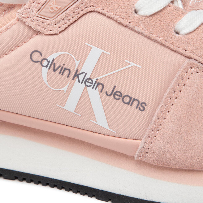Calvin Klein Jeans Sneakers Calvin Klein Jeans Runner Sock Laceup Ny-Lth YW0YW00832 Pink Blush TKY