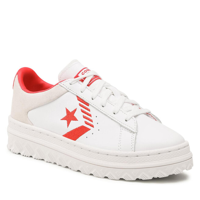 Traer capitán Una vez más Sneakers Converse Pro Leather X2 Ox 168691C White/Egret/University Red •  Www.zapatos.es