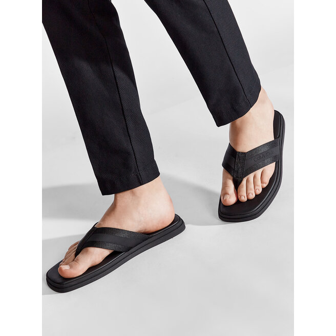 Calvin Klein Σαγιονάρες Calvin Klein Leather Thong Wb HM0HM00464 Ck Black BEH