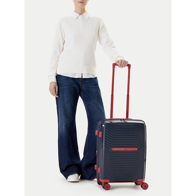 Walizka średnia Beverly Hills Polo Club CEO-BHPC-WAL-005-S Granatowy -