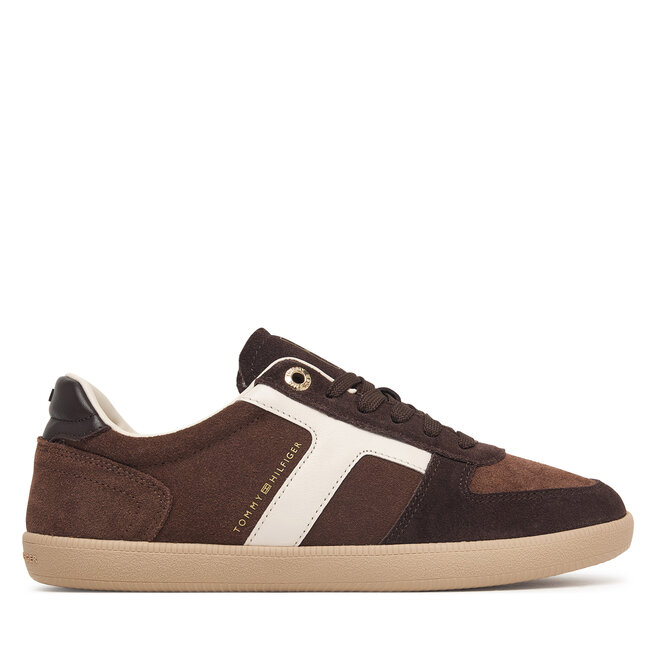 Sneakersy Tommy Hilfiger Th Tribeca Sneaker Suede FW0FW09596 Brązowy