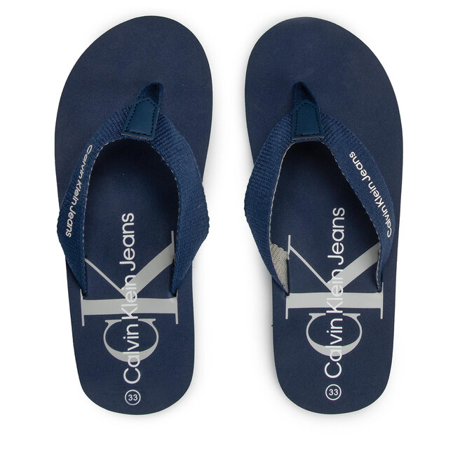 Calvin Klein Jeans Flip-flops Calvin Klein Jeans Logo Print Flip Flop V3B8-80155-0058 S Blue 800