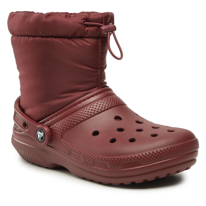 Cizme de zăpadă Crocs Classic Lined Neo Puff Boot 206630 Garnet