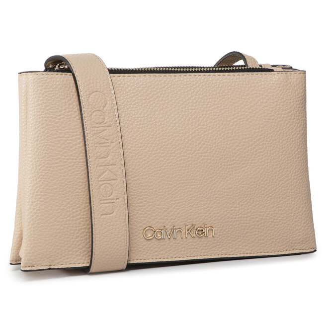 Sac main Calvin Klein Sided Trio Crossbody K60K606266 Light Sand