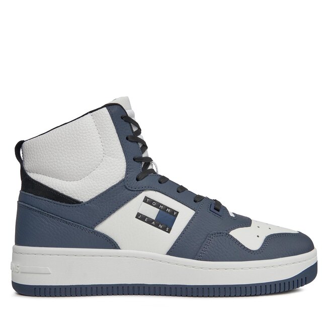 Sneakersy Tommy Jeans Tjm Retro Basket Sneaker Mid - Granatowy