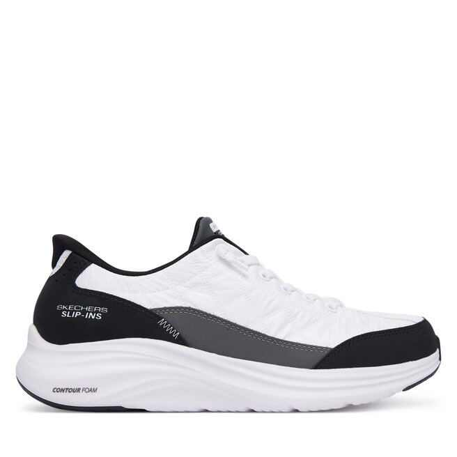 Sneakersy Skechers Contour Foam - Cozy Fit 150404/WBK Biały - kobiece