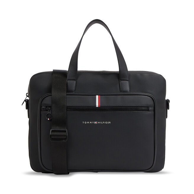 Tommy Hilfiger Τσάντα για laptop Tommy Hilfiger Th Essential Pique Computer Bag AM0AM11542 Black BDS