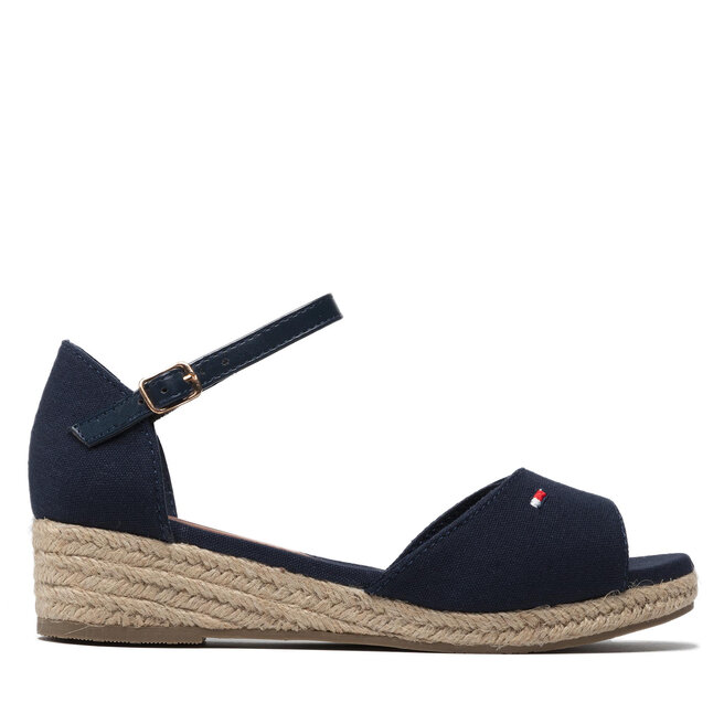 Espadryle Tommy Hilfiger Rope Wedge Sandal - M Granatowy