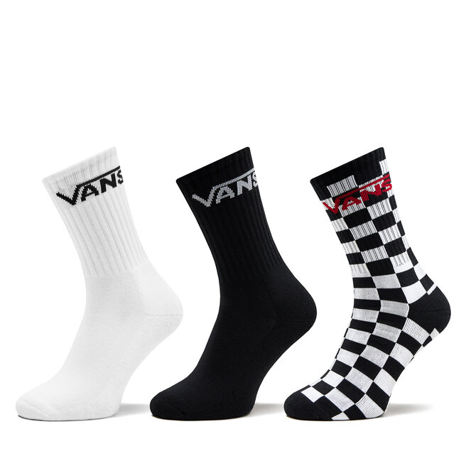 Zestaw 3 par wysokich skarpet męskich Vans Classic Crew - Czarny