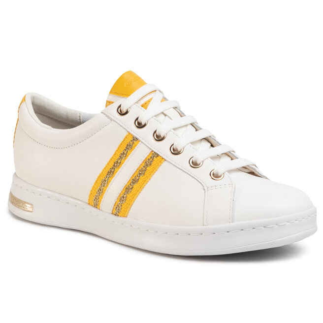 Sneakers Geox D Jaysen 08554 White/Lt Yellow • Www.zapatos.es