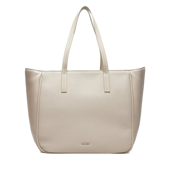 Torebka Calvin Klein Jeans Ck Refine Md Shopper Braid - Szary