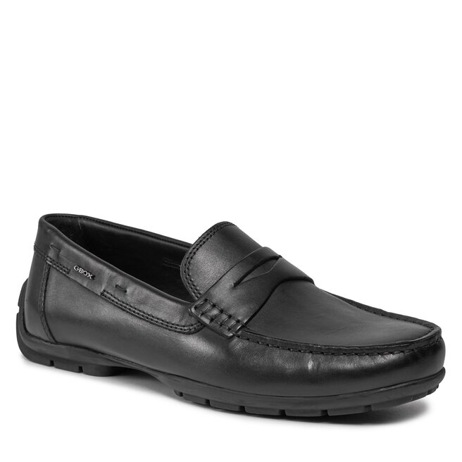 Mocasines Hombre Geox Geox U Moner W 2fit D, Mocasin, Negro, 39 EU