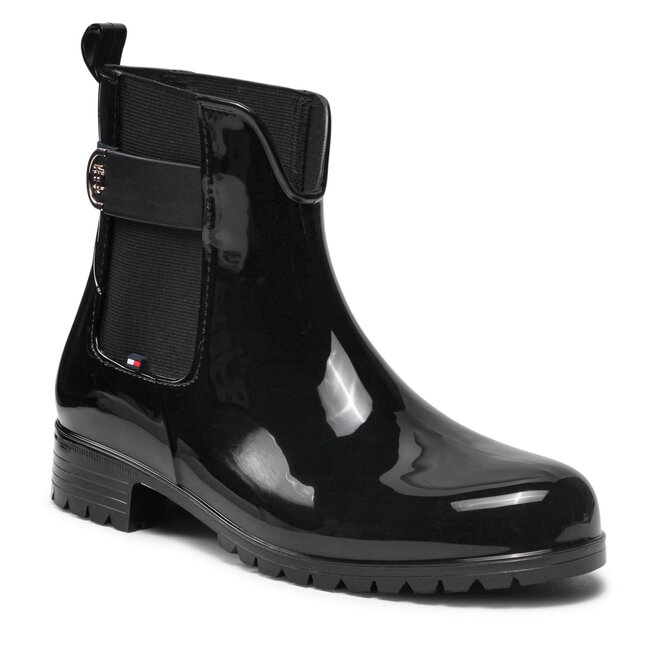 Botas de agua Tommy Hilfiger Hardware Rainboot FW0FW05968 Black BDS zapatos.es