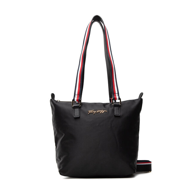 Geantă Tommy Hilfiger Im New Nylon Small Tote AW0AW11164 BDS