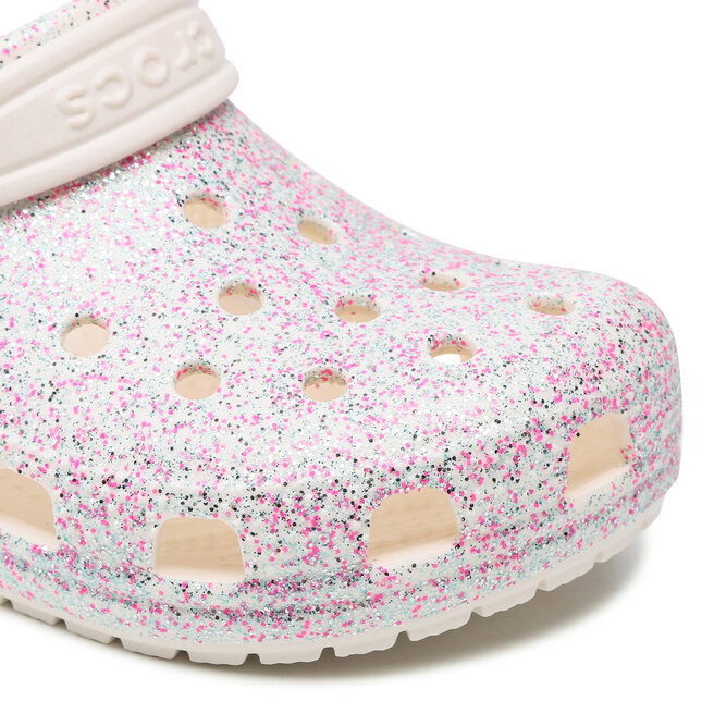Παντόφλες Crocs Classic Glitter Clog K 206993 Oyster epapoutsia.gr