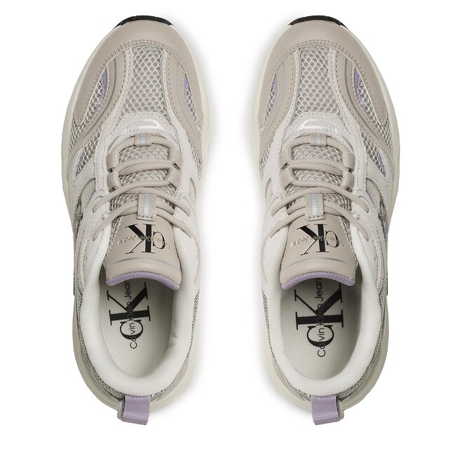 Calvin Klein Jeans Сникърси Calvin Klein Jeans Retro Tennis Su-Mesh wN YW0YW00891 Eggshell/Lavender Aura ACF